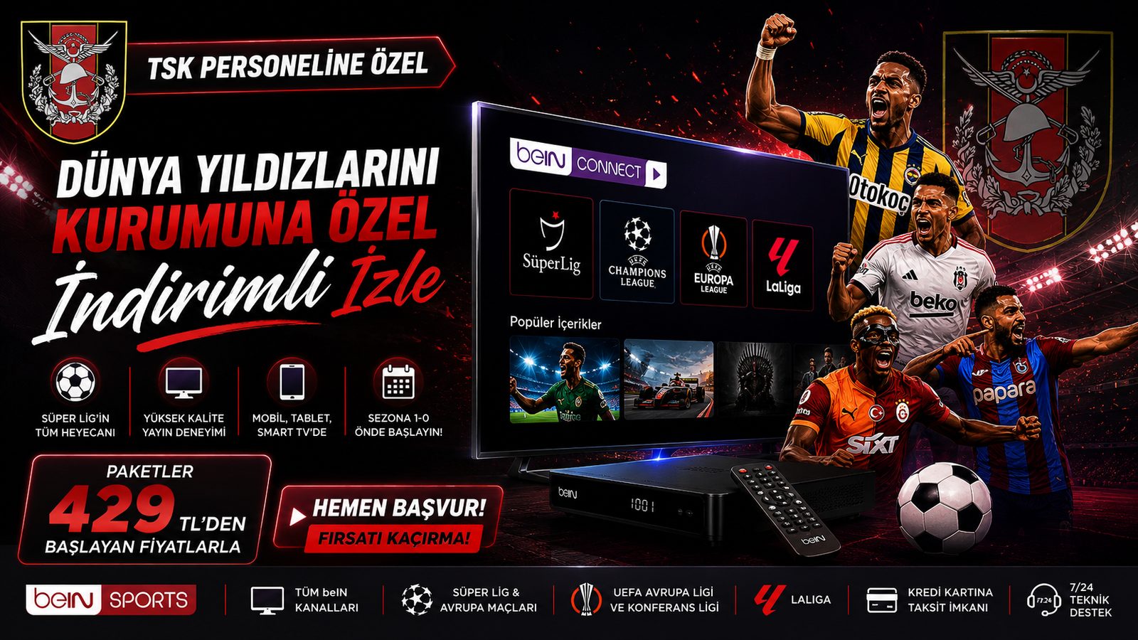 TSK personeline özel Digiturk Uydu Full Paket